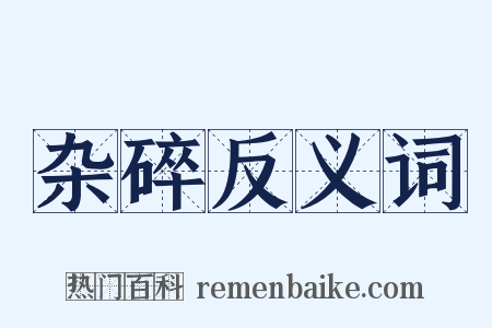 杂碎反义词是什么意思的图片